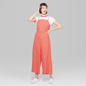 NEVER WORN Wild Fable Floral Printed Red jumpsuit